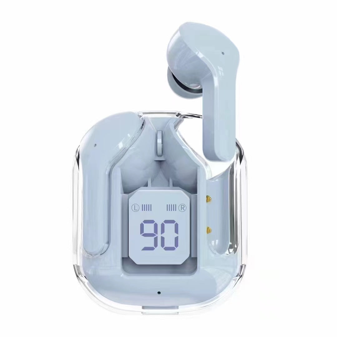 GlowBuds™ Transparent Wireless Earbuds with Digital Display – Sport Edition