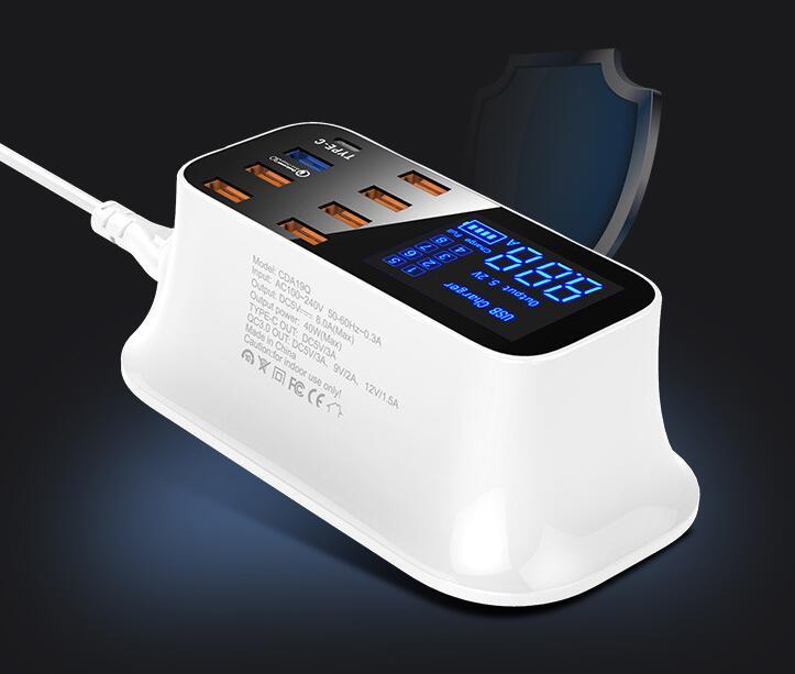 PowerDock™ 6-Port Smart USB Charger | Quick Charge 3.0 + LED Display