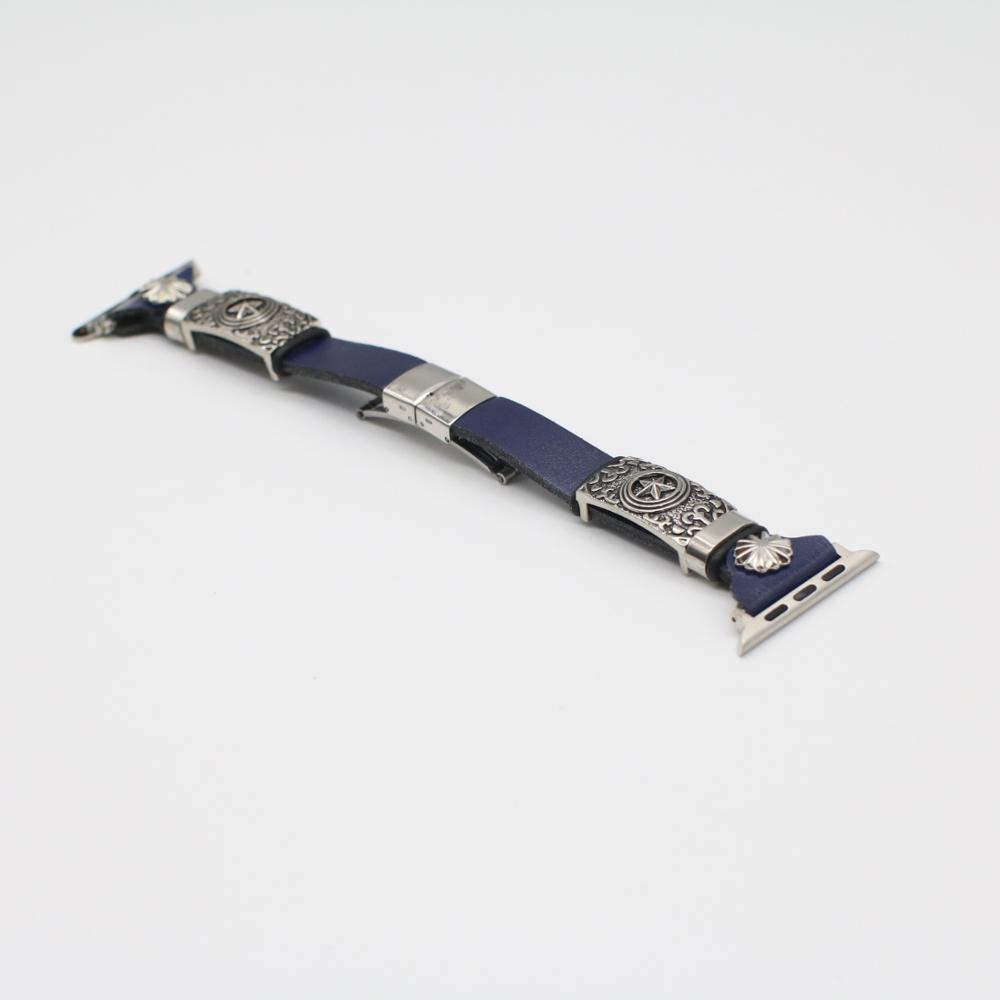 Retro Embossed Watch Band – Leather Bracelet Strap for Apple Watch
