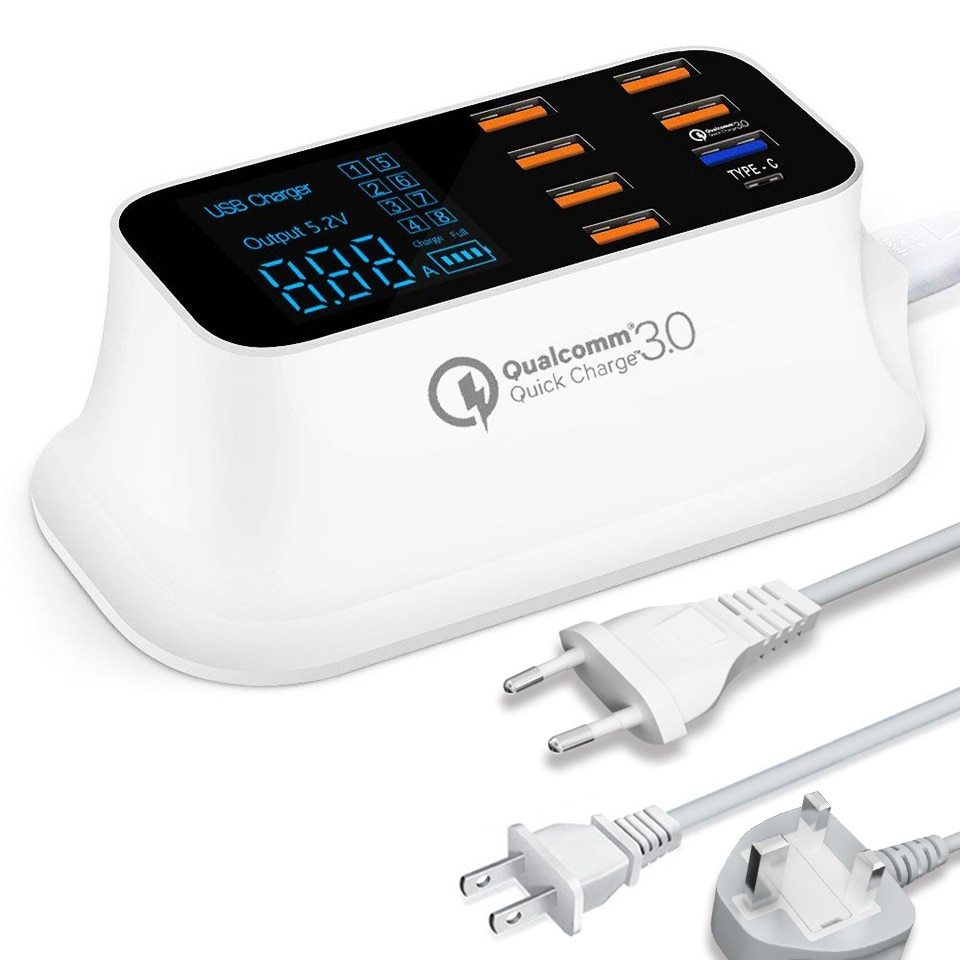 PowerDock™ 6-Port Smart USB Charger | Quick Charge 3.0 + LED Display
