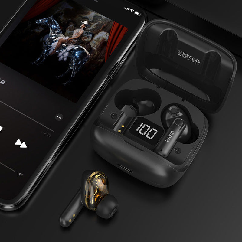 GlowBuds™ Transparent Wireless Earbuds with Digital Display – Sport Edition
