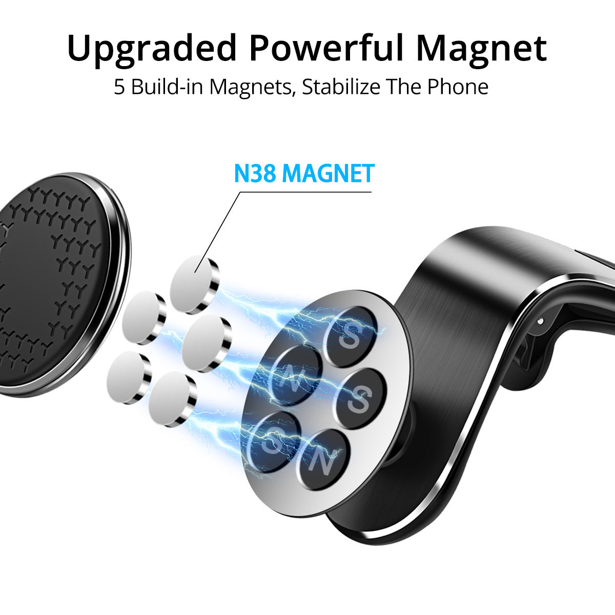 Magnetic Car Phone Holder – Ultra Compact & Secure Grip