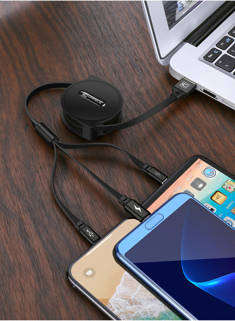 3-in-1 Telescopic Charging Cable – Fast & Convenient Power for All Your Devices