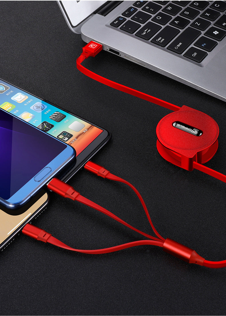 3-in-1 Telescopic Charging Cable – Fast & Convenient Power for All Your Devices