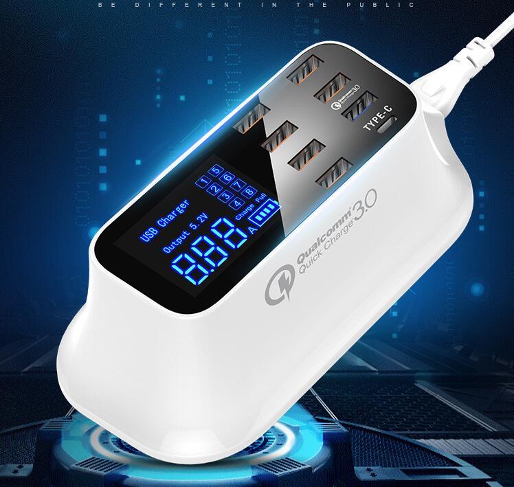 PowerDock™ 6-Port Smart USB Charger | Quick Charge 3.0 + LED Display