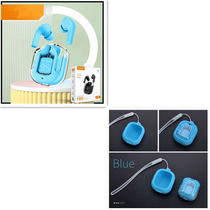 GlowBuds™ Transparent Wireless Earbuds with Digital Display – Sport Edition