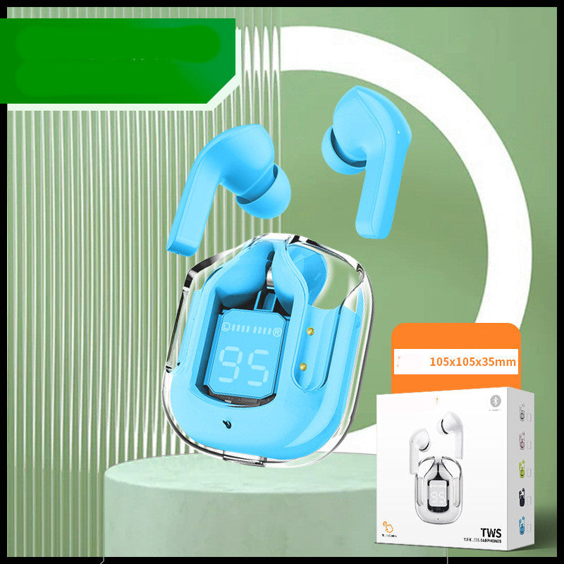 GlowBuds™ Transparent Wireless Earbuds with Digital Display – Sport Edition