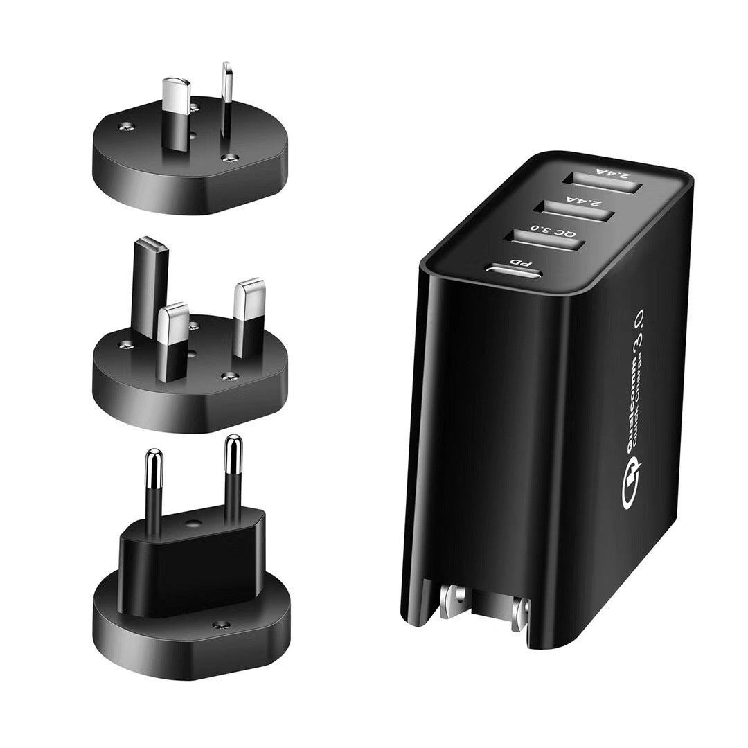 PowerMax™ 48W | Triple Port Fast Charger (PD + QC 3.0 + USB)
