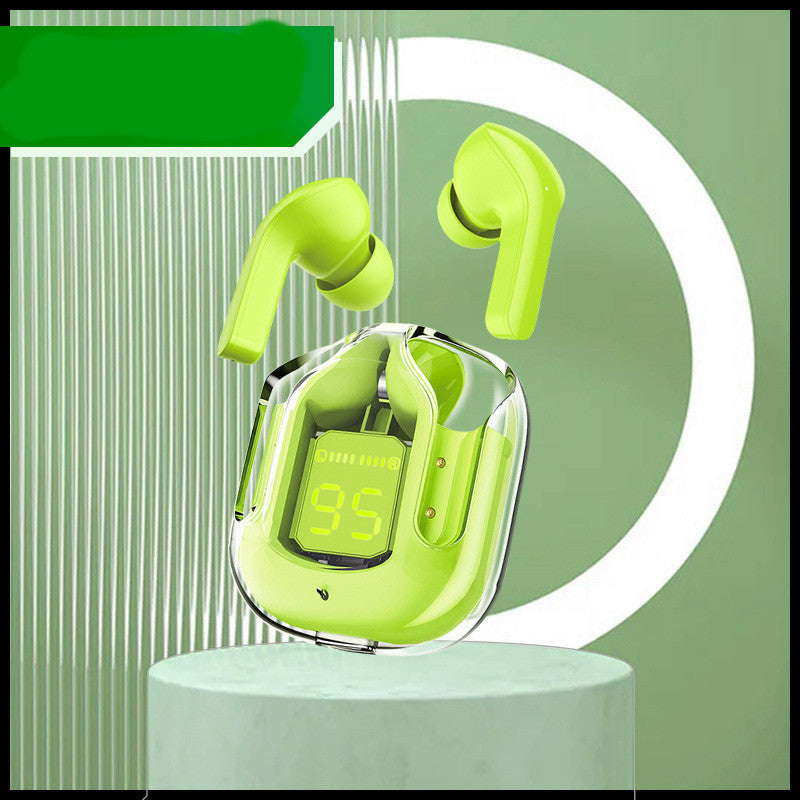 GlowBuds™ Transparent Wireless Earbuds with Digital Display – Sport Edition