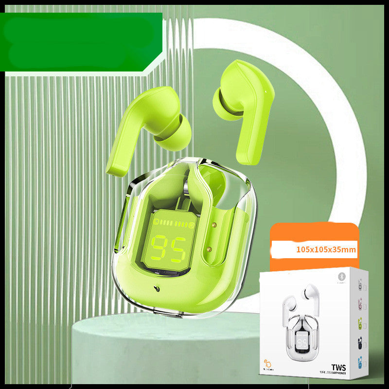 GlowBuds™ Transparent Wireless Earbuds with Digital Display – Sport Edition