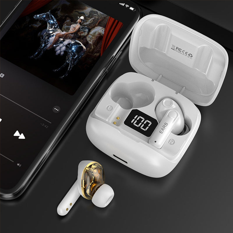 GlowBuds™ Transparent Wireless Earbuds with Digital Display – Sport Edition