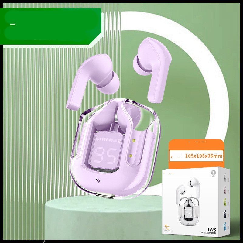 GlowBuds™ Transparent Wireless Earbuds with Digital Display – Sport Edition