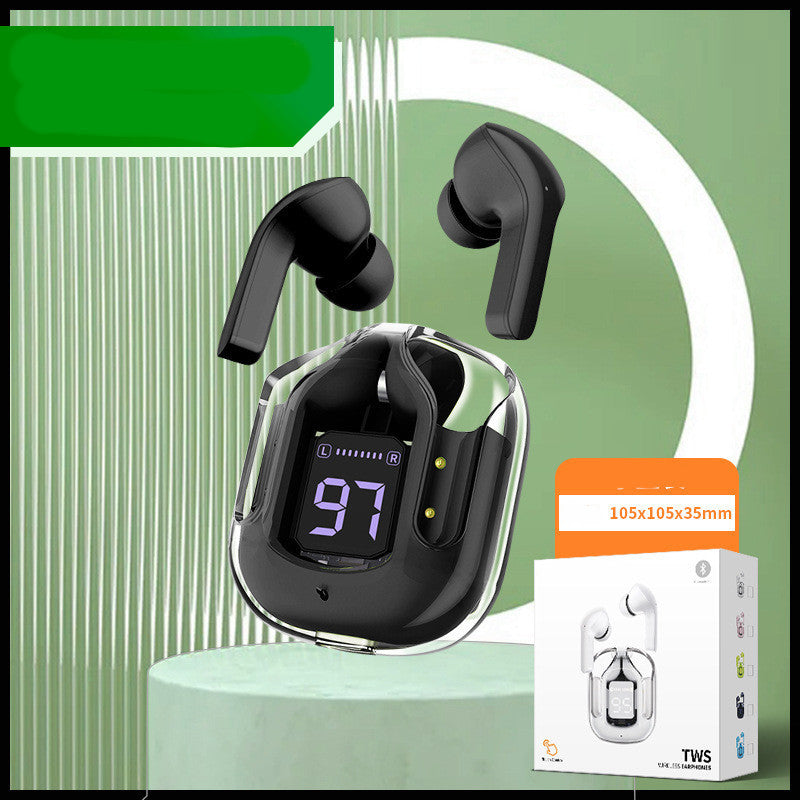 GlowBuds™ Transparent Wireless Earbuds with Digital Display – Sport Edition
