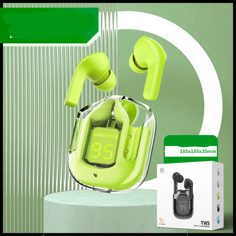GlowBuds™ Transparent Wireless Earbuds with Digital Display – Sport Edition