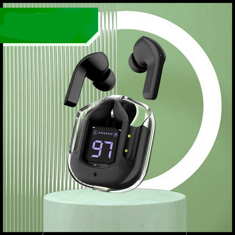 GlowBuds™ Transparent Wireless Earbuds with Digital Display – Sport Edition