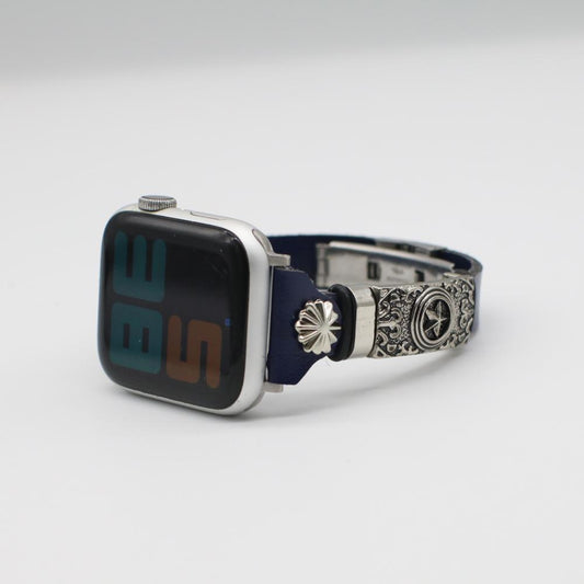 Retro Embossed Watch Band – Leather Bracelet Strap for Apple Watch