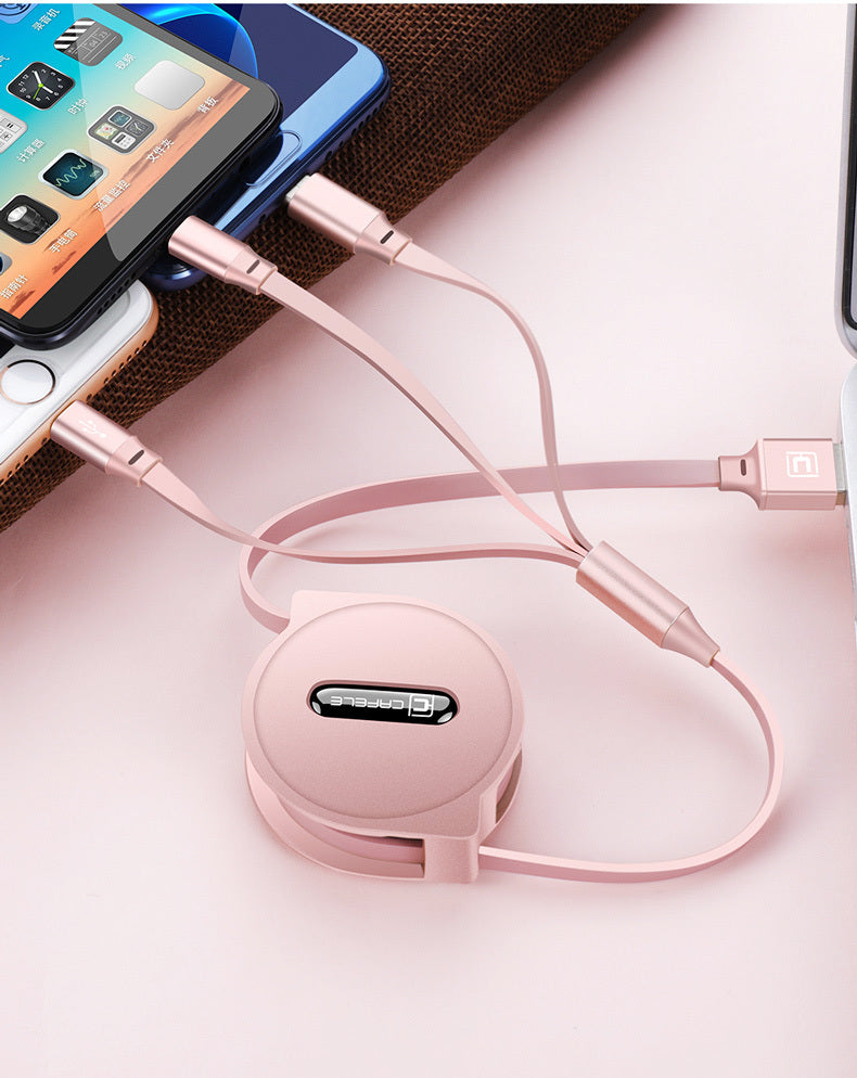 3-in-1 Telescopic Charging Cable – Fast & Convenient Power for All Your Devices