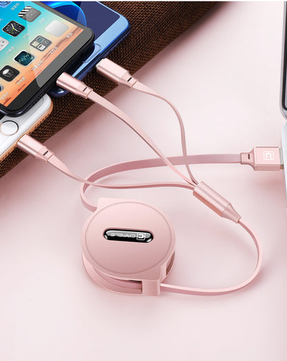 3-in-1 Telescopic Charging Cable – Fast & Convenient Power for All Your Devices