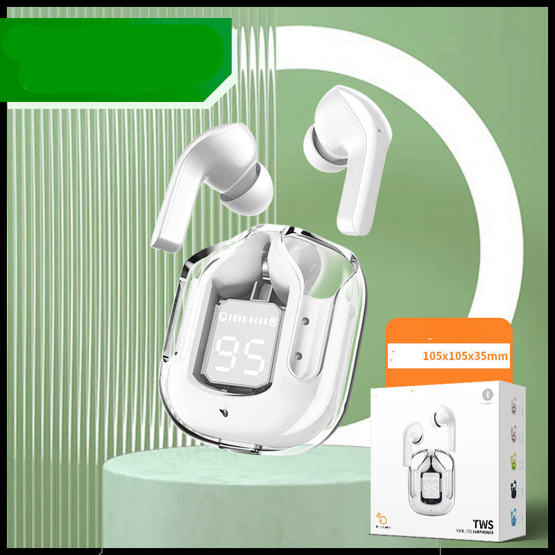 GlowBuds™ Transparent Wireless Earbuds with Digital Display – Sport Edition