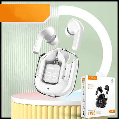 GlowBuds™ Transparent Wireless Earbuds with Digital Display – Sport Edition