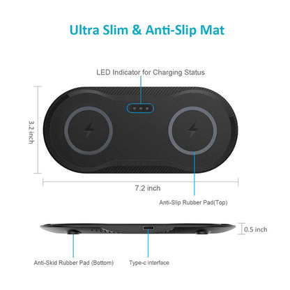 Dual Wireless Charger – Power Up Two Devices at Once