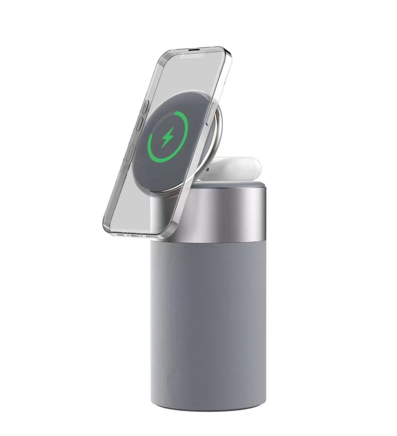 PowerDock™ 3-in-1 Wireless Charging Station with Bluetooth Speaker & Touch Lamp