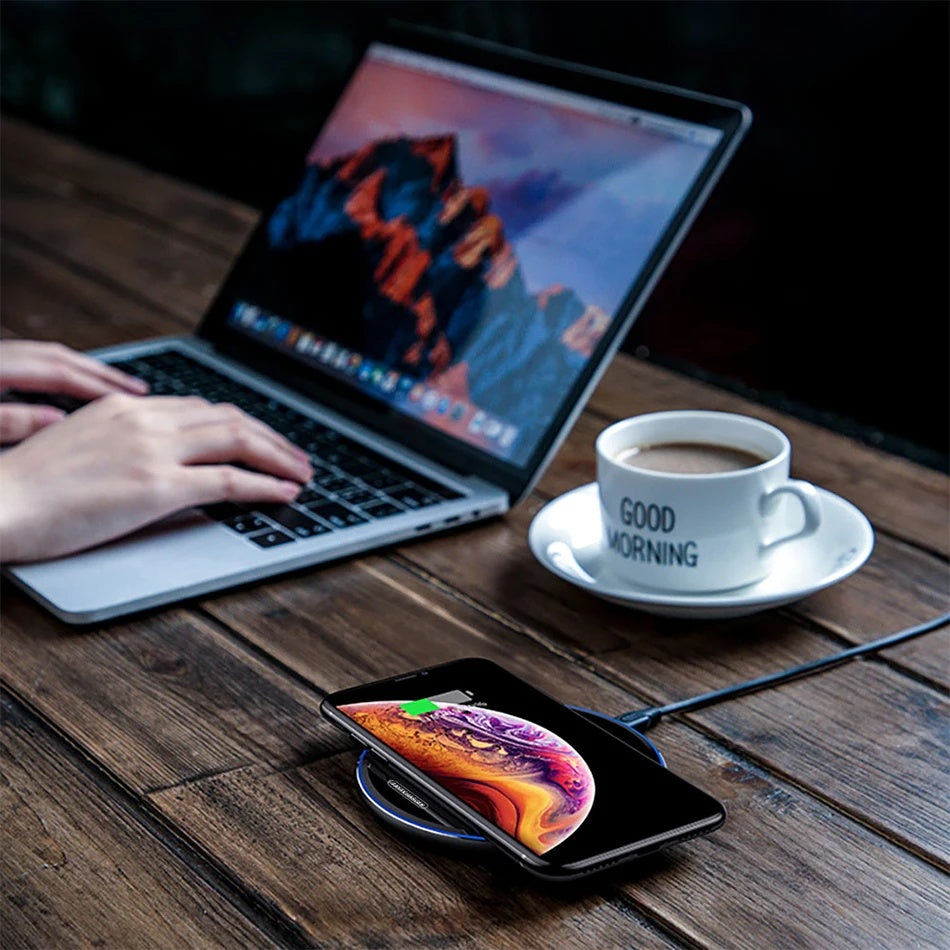 Wireless Fast Charging Pad – Sleek & Ultra-Speed Charging for iPhone & Samsung