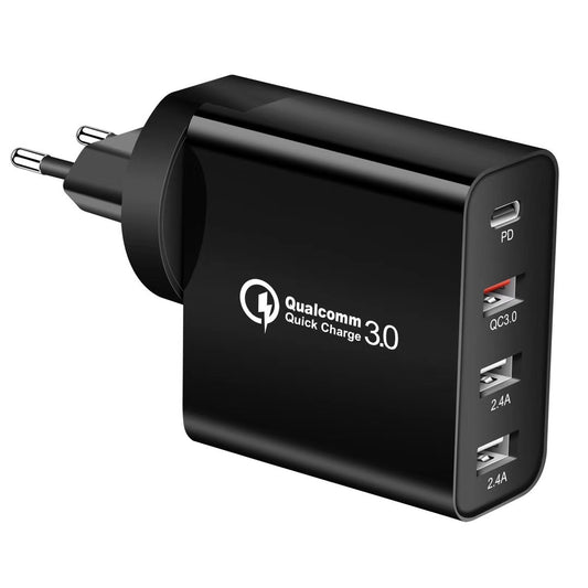 PowerMax™ 48W | Triple Port Fast Charger (PD + QC 3.0 + USB)