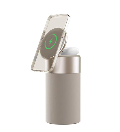 PowerDock™ 3-in-1 Wireless Charging Station with Bluetooth Speaker & Touch Lamp