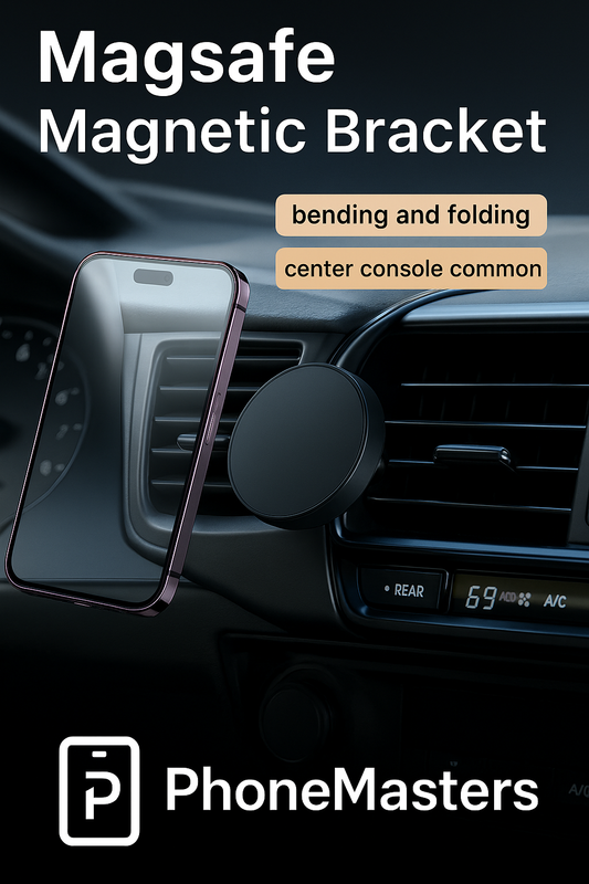 MagSafe Car Phone Holder with 15W Wireless Charger – Magnetic, Rotatable, High Stability