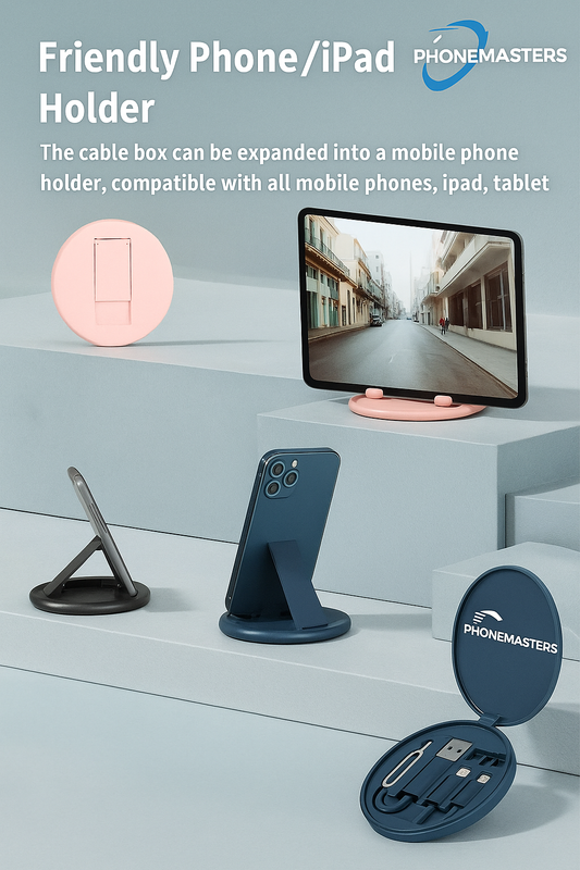 Universal 60W Multi-Cable Charging Kit – Type-C, Micro USB & Lightning | All-in-One Travel Box