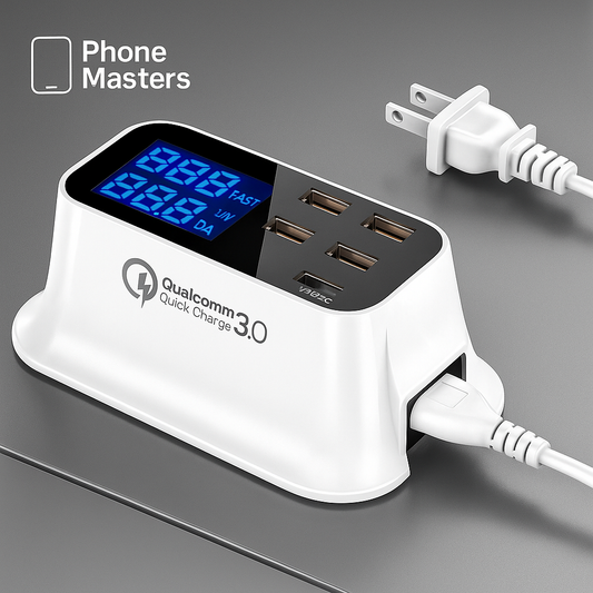 PowerDock™ 6-Port Smart USB Charger | Quick Charge 3.0 + LED Display